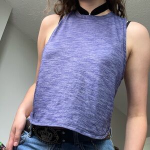 purple Lululemon flowy cross back tank top 💜